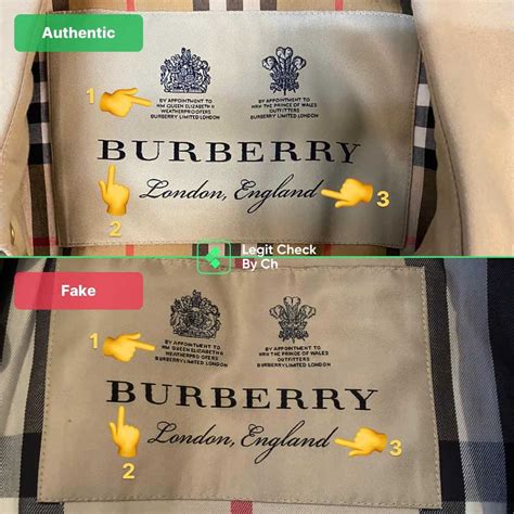 vintage burberry tag real vs fake